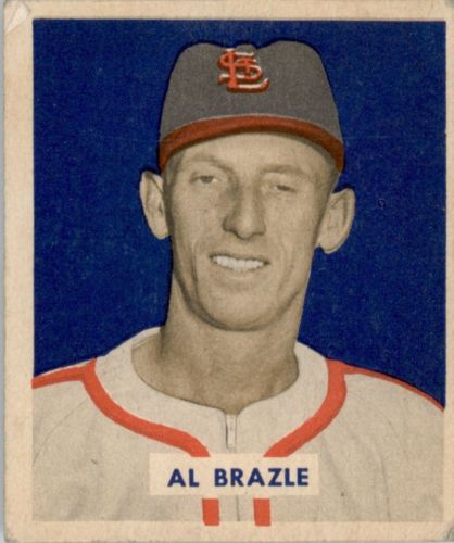 1949 Bowman #126A Al Brazle Script RC