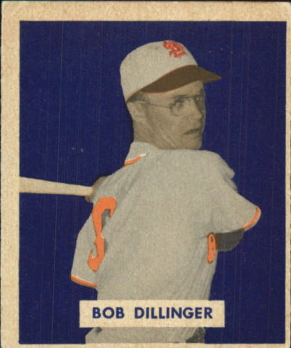 1949 Bowman #143A Bob Dillinger Script RC