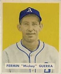 1949 Bowman #155 Mickey Guerra RC