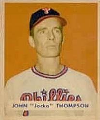 1949 Bowman #161 Jocko Thompson RC