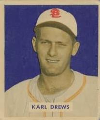 1949 Bowman #188 Karl Drews RC