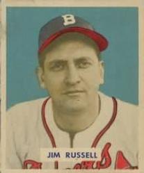 1949 Bowman #235 Jim Russell RC
