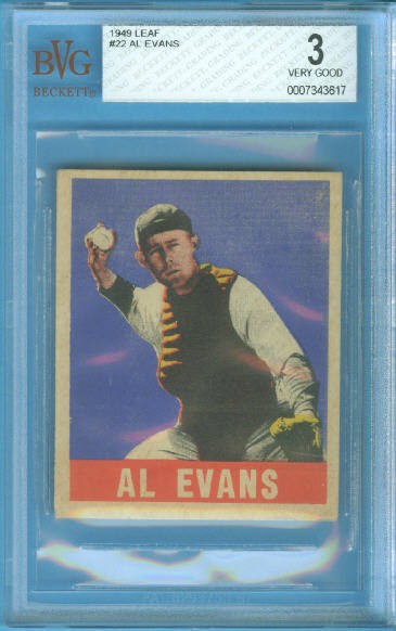 1949 Leaf #22 Al Evans RC