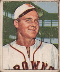 1950 Bowman #190 Ken Wood RC
