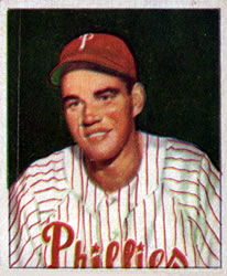 1950 Bowman #227 Bob Miller RC