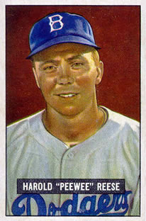 1951 Bowman #80 Pee Wee Reese front image