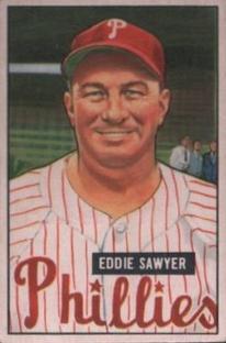 1951 Bowman #184 Eddie Sawyer MG