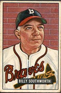 1951 Bowman #207 Billy Southworth MG RC