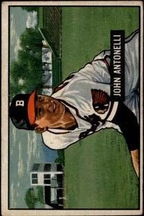 1951 Bowman #243 Johnny Antonelli