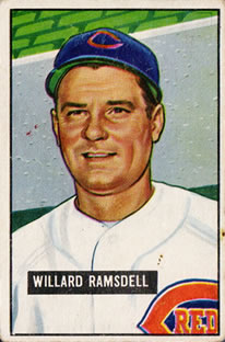 1951 Bowman #251 Willard Ramsdell RC