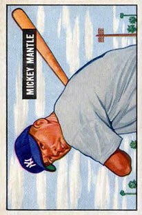 1951 Bowman #253 Mickey Mantle RC