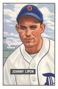 1951 Bowman #285 Johnny Lipon RC