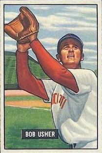 1951 Bowman #286 Bob Usher RC