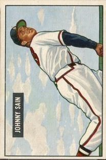 1951 Bowman #314 Johnny Sain