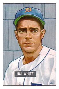 1951 Bowman #320 Hal White RC