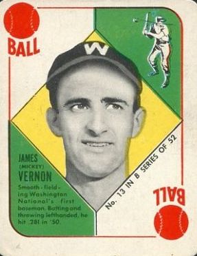 1951 Topps Blue Backs #13 Mickey Vernon