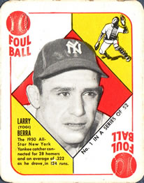 1951 Topps Red Backs #1 Yogi Berra
