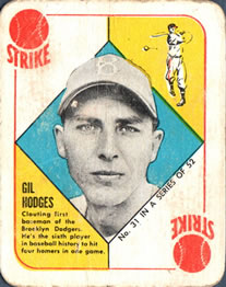 1951 Topps Red Backs #31 Gil Hodges