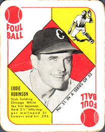 1951 Topps Red Backs #51 Eddie Robinson