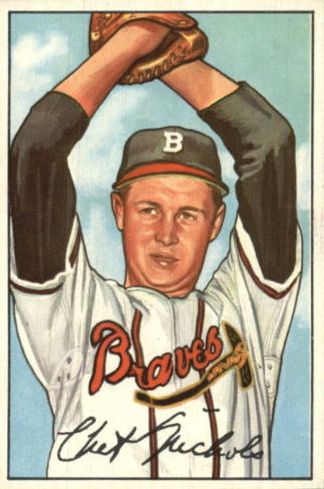 1952 Bowman #120 Chet Nichols RC