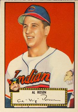 1952 Topps #10A Al Rosen Black front image