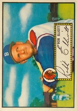 1952 Topps #14A Bob Elliott Black