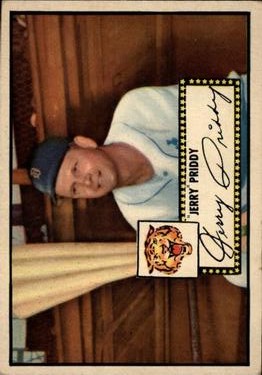1952 Topps #28A Jerry Priddy Black
