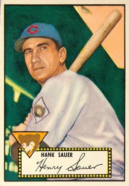 1952 Topps #35A Hank Sauer Black