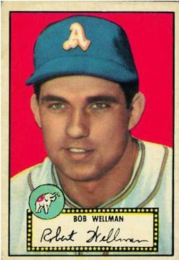 1952 Topps #41A Bob Wellman Black
