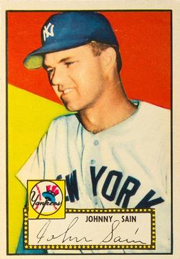 1952 Topps #49C John Sain Correct Bio (Red Back)