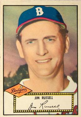 1952 Topps #51A Jim Russell Black