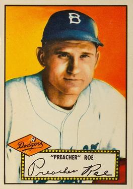 1952 Topps #66A Preacher Roe Black