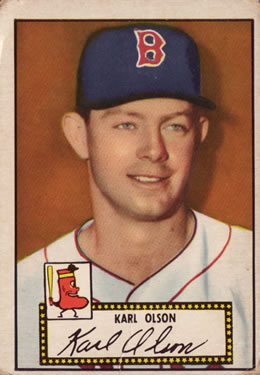 1952 Topps #72A Karl Olson Black