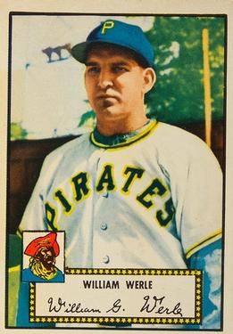 1952 Topps #73A Bill Werle Black