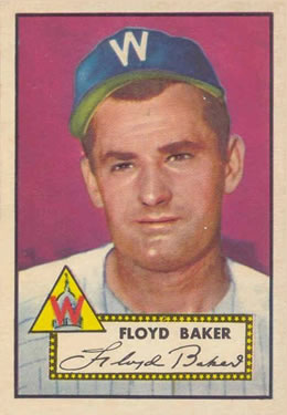 1952 Topps #292 Floyd Baker SP