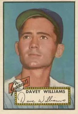 1952 Topps #316 Dave Williams RC