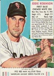 1952 Red Man #AL18 Eddie Robinson