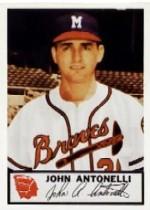 1953 Braves Johnston Cookies #2 John Antonelli