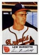 1953 Braves Johnston Cookies #5 Lew Burdette