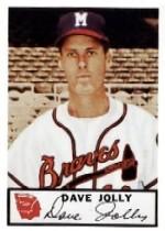 1953 Braves Johnston Cookies #8 Dave Jolly