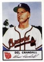 1953 Braves Johnston Cookies #15 Del Crandall