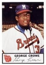 1953 Braves Johnston Cookies #18 George Crowe