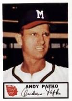 1953 Braves Johnston Cookies #24 Andy Pafko