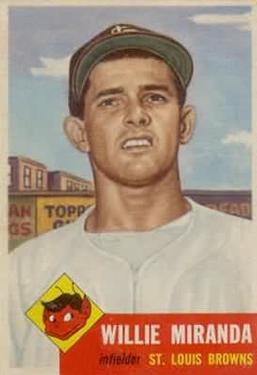 1953 Topps #278 Willie Miranda RC