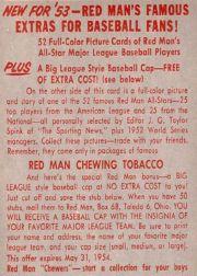 1953 Red Man #AL7 Eddie Joost back image
