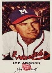 1954 Braves Johnston Cookies #9 Joe Adcock