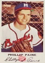 1954 Braves Johnston Cookies #11 Phil Paine