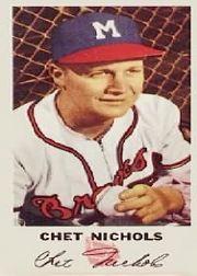 1954 Braves Johnston Cookies #16 Chet Nichols