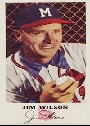 1954 Braves Johnston Cookies #19 Jim Wilson