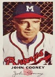 1954 Braves Johnston Cookies #28 Johnny Cooney CO